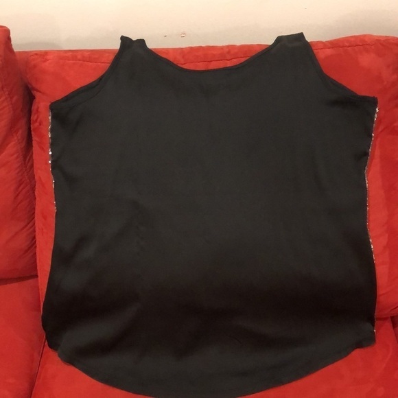 Black sequined tank top. - Picture 2 of 3